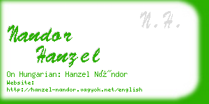 nandor hanzel business card